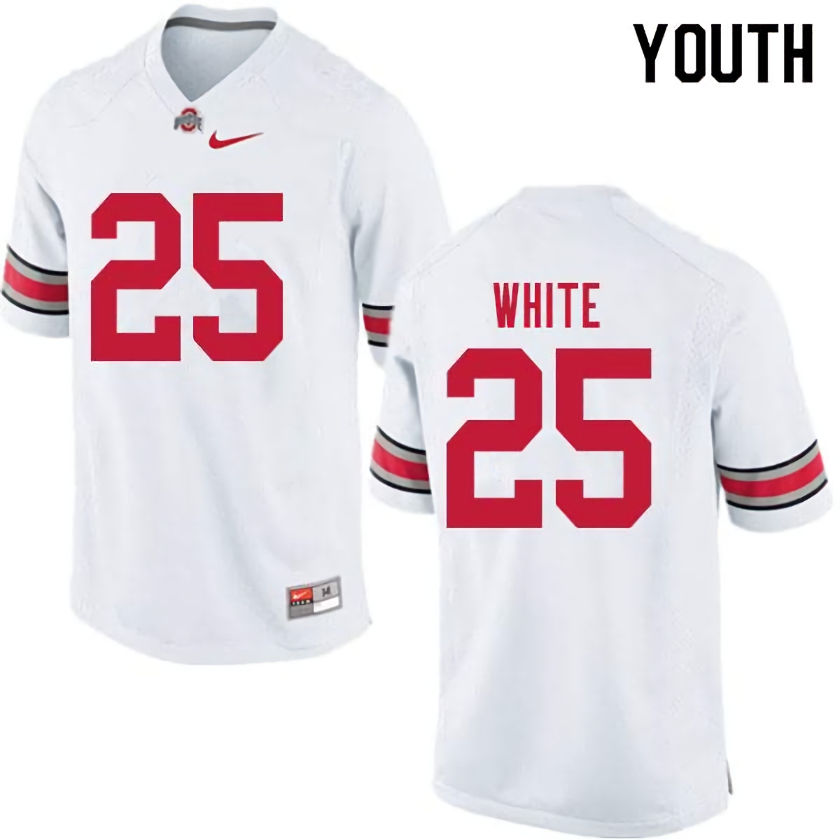 Brendon White Ohio State Buckeyes Youth NCAA #25 Nike White College Stitched Football Jersey PQO5456XI